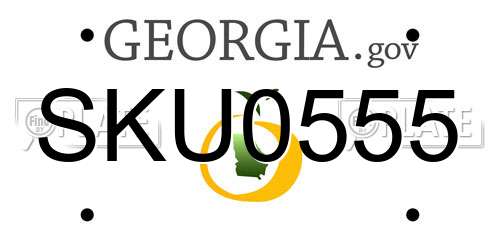 SKU0555 Georgia License Plate