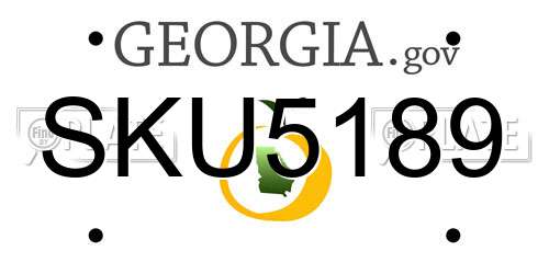 SKU5189 Georgia License Plate