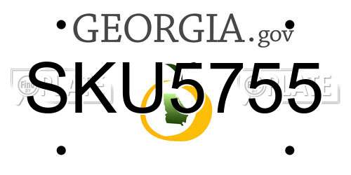 SKU5755 Georgia License Plate