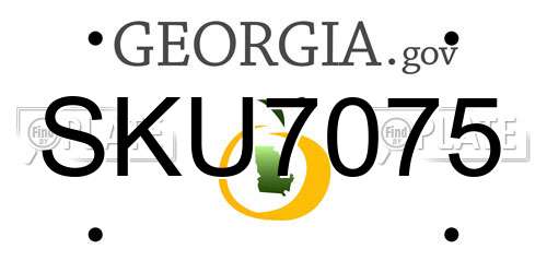 SKU7075 Georgia License Plate