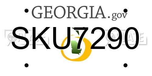 SKU7290 Georgia License Plate