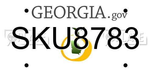 SKU8783 Georgia License Plate