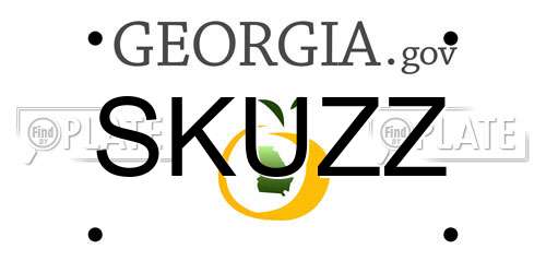 SKUZZ Georgia License Plate