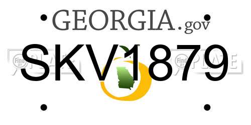 SKV1879 Georgia License Plate