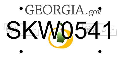 SKW0541 Georgia License Plate
