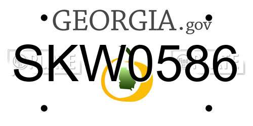 SKW0586 Georgia License Plate