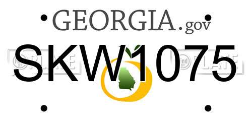 SKW1075 Georgia License Plate