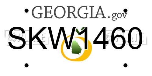SKW1460 Georgia License Plate