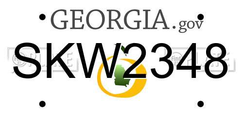 SKW2348 Georgia License Plate