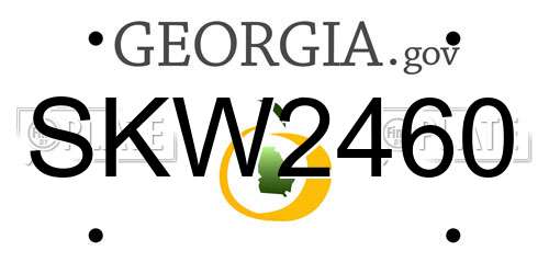 SKW2460 Georgia License Plate