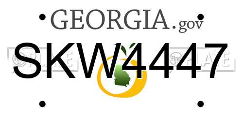 SKW4447 Georgia License Plate