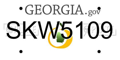 SKW5109 Georgia License Plate