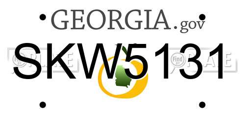 SKW5131 Georgia License Plate