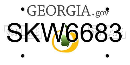 SKW6683 Georgia License Plate