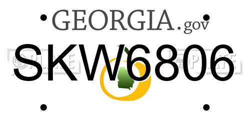 SKW6806 Georgia License Plate