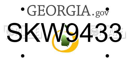 SKW9433 Georgia License Plate