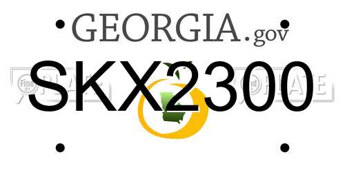 SKX2300 Georgia License Plate