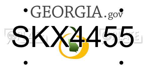 SKX4455 Georgia License Plate