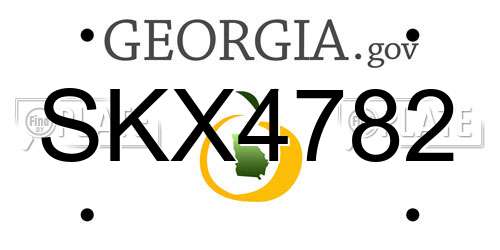 SKX4782 Georgia License Plate