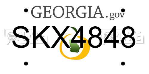 SKX4848 Georgia License Plate