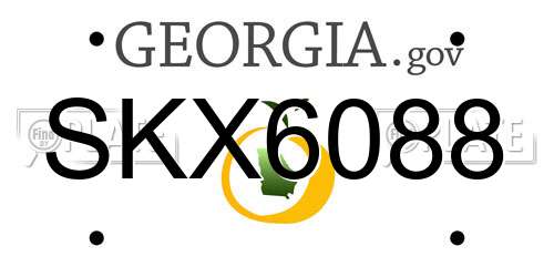 SKX6088 Georgia License Plate