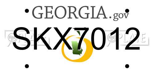 SKX7012 Georgia License Plate