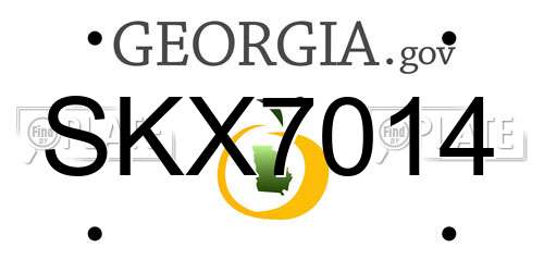 SKX7014 Georgia License Plate