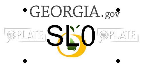 SL0 Georgia License Plate