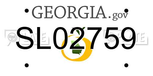 SL02759 Georgia License Plate