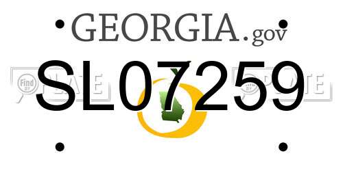 SL07259 Georgia License Plate