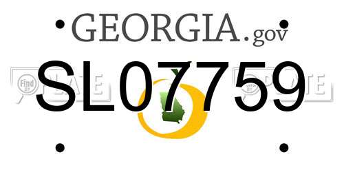 SL07759 Georgia License Plate