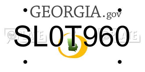 SL0T960 Georgia License Plate