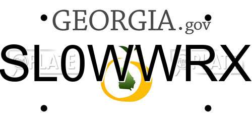 SL0WWRX Georgia License Plate