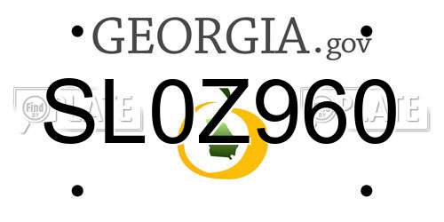 SL0Z960 Georgia License Plate