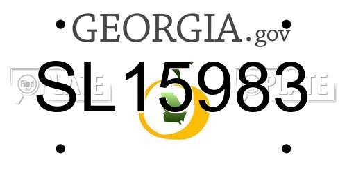 SL15983 Georgia License Plate