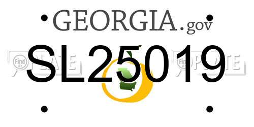 SL25019 Georgia License Plate