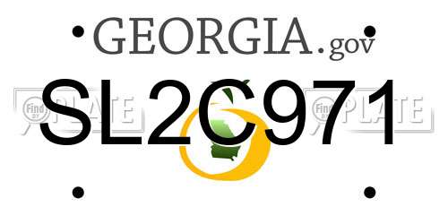 SL2C971 Georgia License Plate