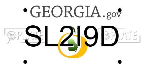 SL2I9D Georgia License Plate