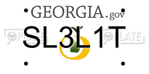 SL3L1T Georgia License Plate