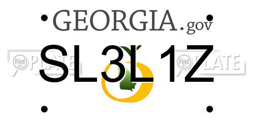 SL3L1Z Georgia License Plate