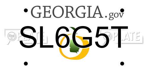 SL6G5T Georgia License Plate