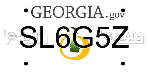SL6G5Z Georgia License Plate