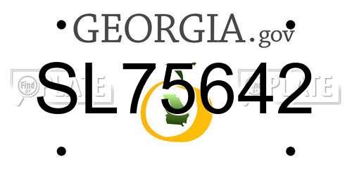 SL75642 Georgia License Plate