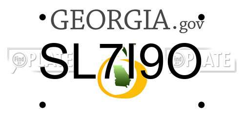 SL7I9O Georgia License Plate