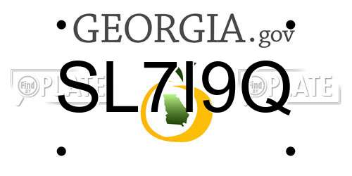 SL7I9Q Georgia License Plate