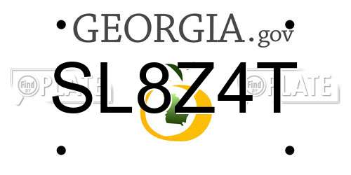 SL8Z4T Georgia License Plate