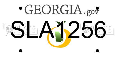 SLA1256 Georgia License Plate