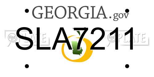 SLA7211 Georgia License Plate