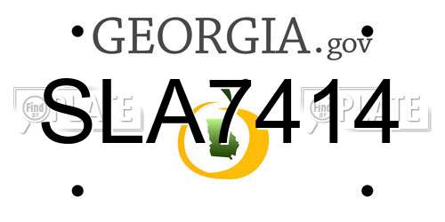 SLA7414 Georgia License Plate