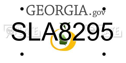 SLA8295 Georgia License Plate